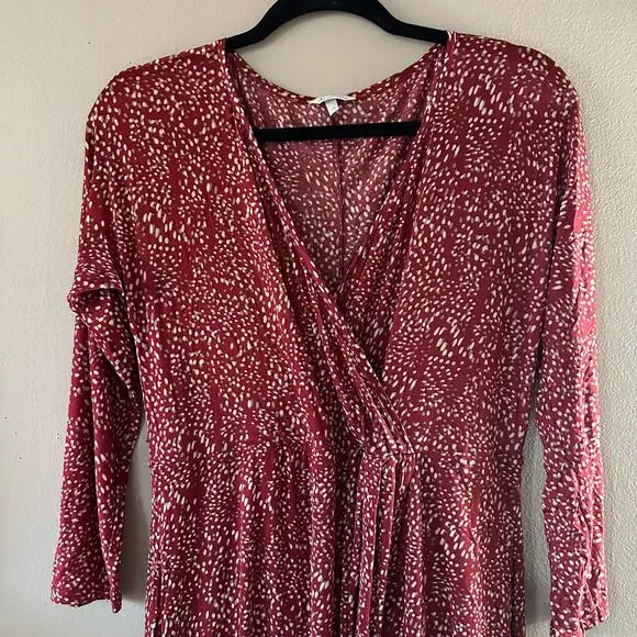 MaxMara Red Speckle Faux Wrap Dress Size 48 (L) - Picture 2 of 7